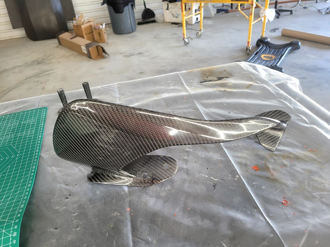 Yamaha R1 winglet repair — fully restored and refinished